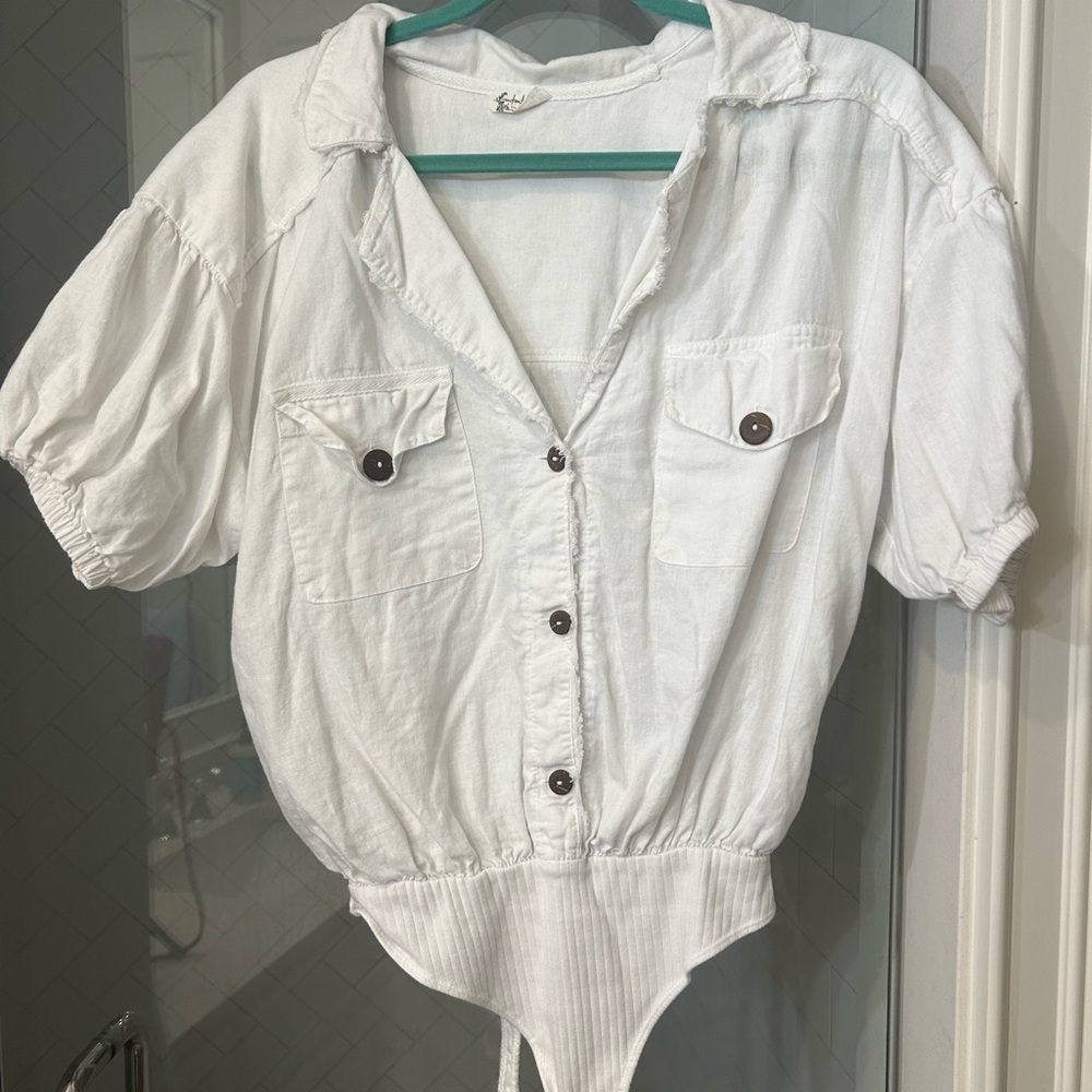 Free people body suit white